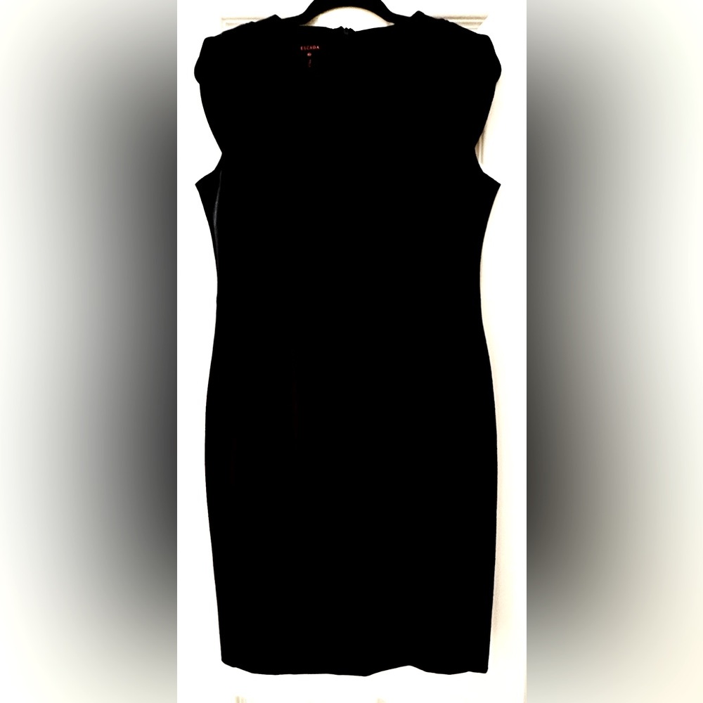 Escada Red label Black Seath Dress, Sz 42 or 6